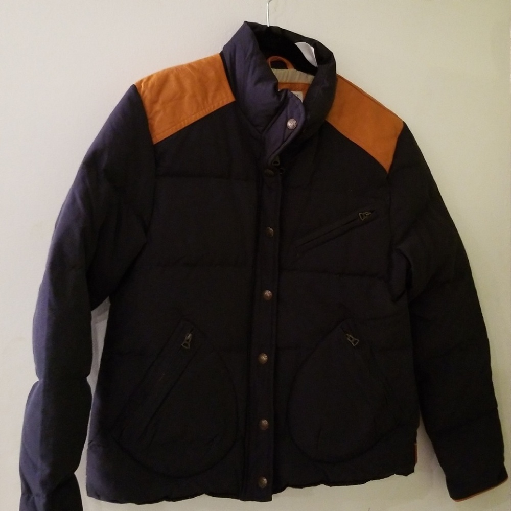 Penfield coat with zip and button closure